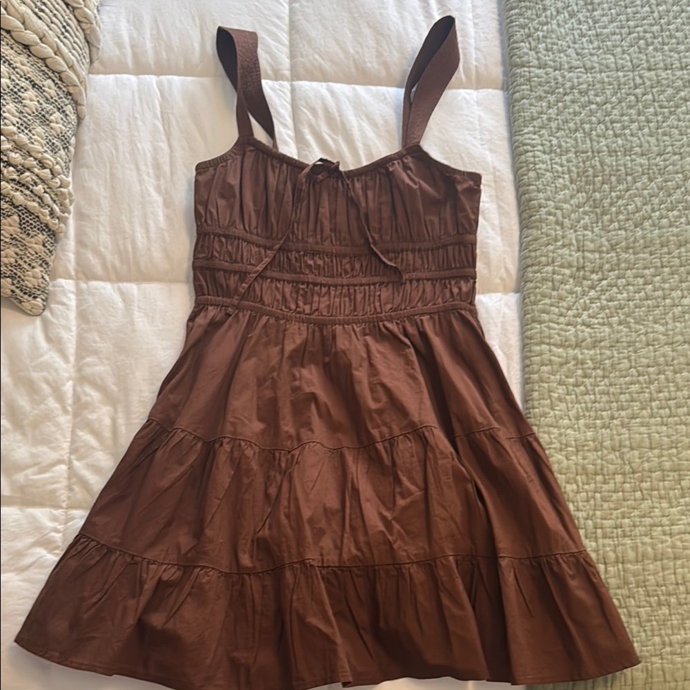 Aritzia Brown Martine dress mini